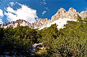 Parco Naturale Fanes-Senes-Braies. Escursione al Rifugio Fanes. La discesa verso il Rifugio Peder. 